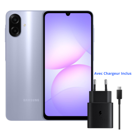 Samsung Galaxy A07 4G 4Go 128Go avec chargeur