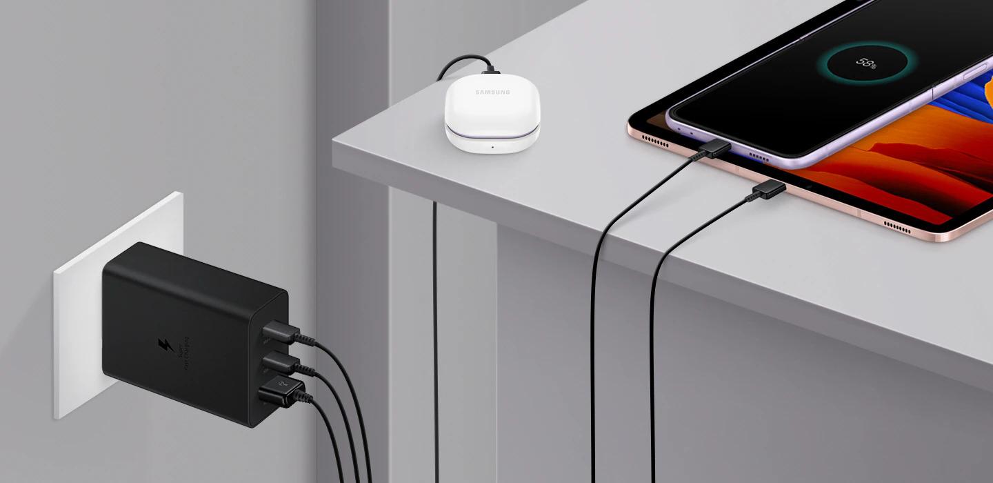 Adaptateur trio Samsung 65W  prix tunisie