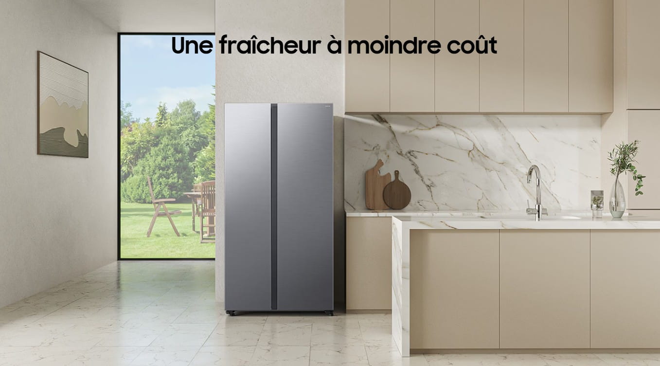 Réfrigérateur Samsung RS70 Bespoke AI Side by Side 651L fiche technique