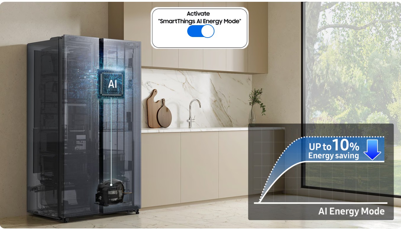 Réfrigérateur Samsung RS70 Bespoke AI Side by Side 651L prix tunisie